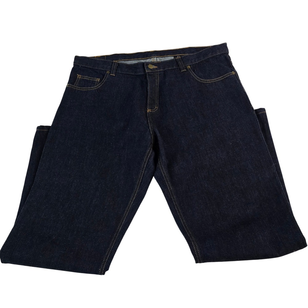 Dearborn Denim Jeans 42x32 Dark Wash Straight Leg Cotton‎ Made In Chicago